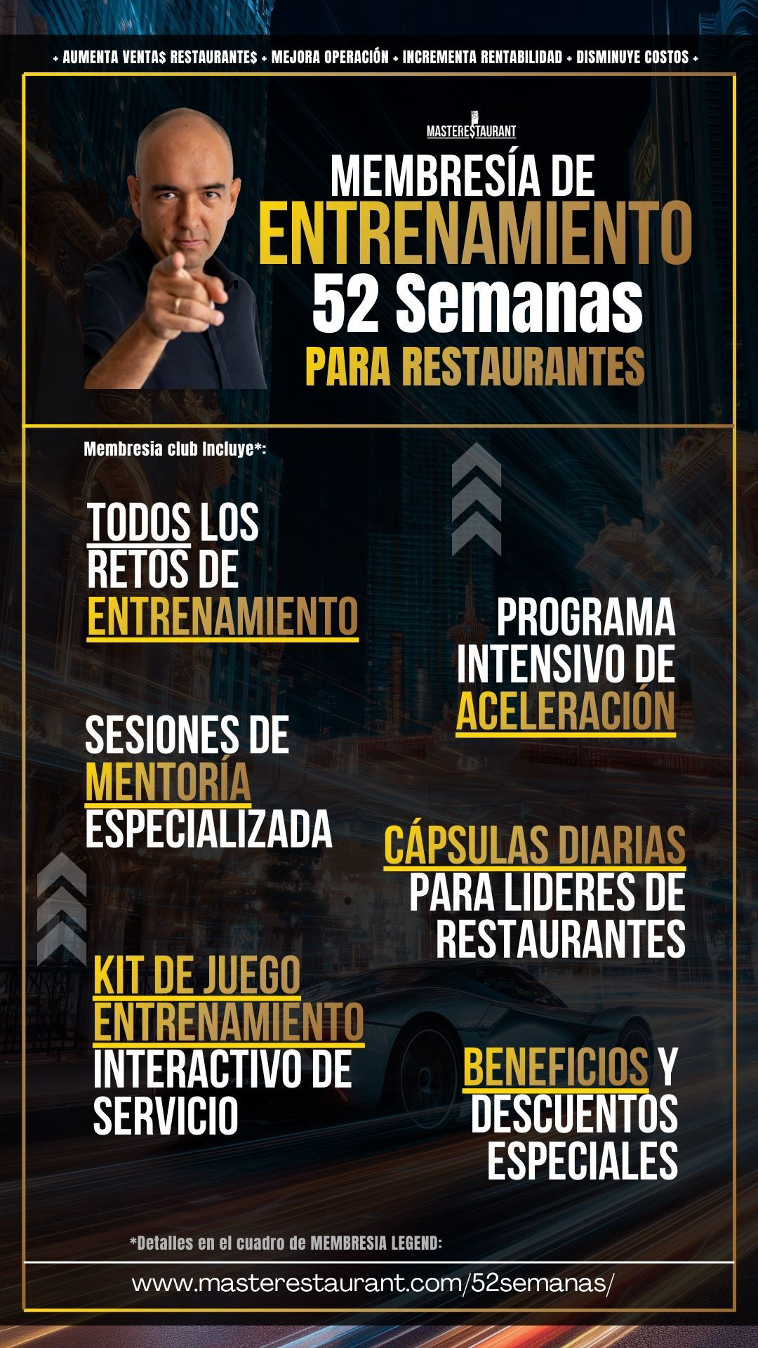 Membresía de Entrenamiento Masterestaurant: 52 Semanas para Escalar, Rentabilizar y Transformar tu Restaurante