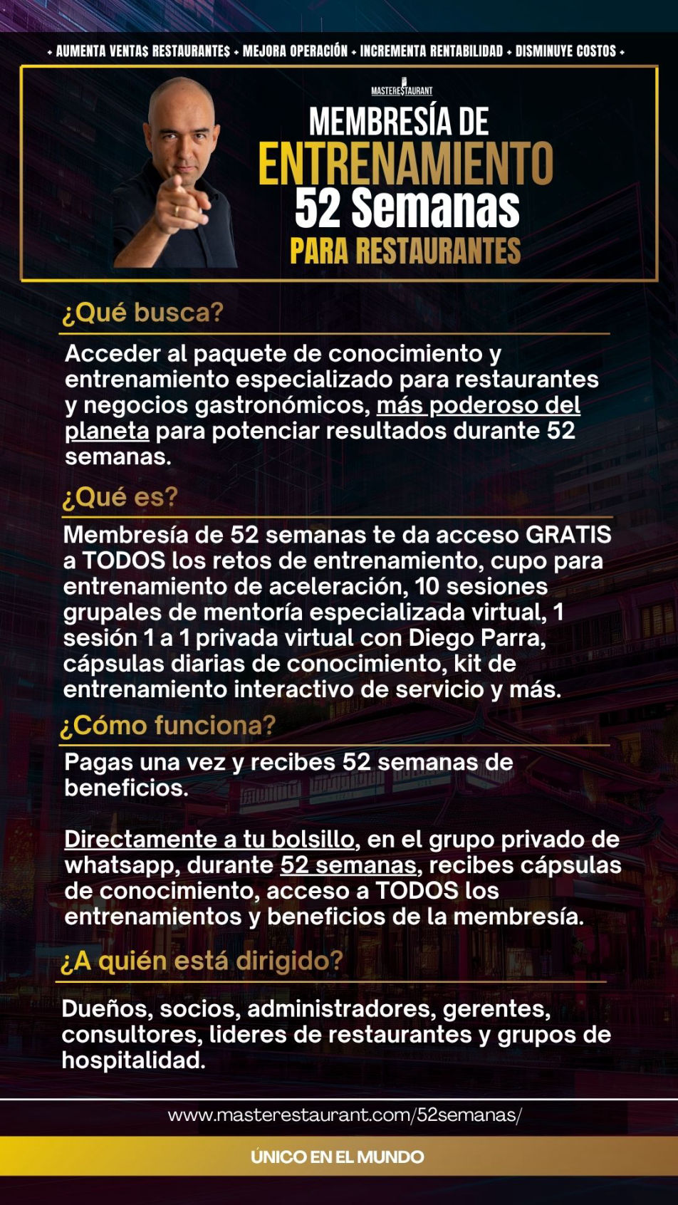 Membresía de Entrenamiento Masterestaurant: 52 Semanas para Escalar, Rentabilizar y Transformar tu Restaurante