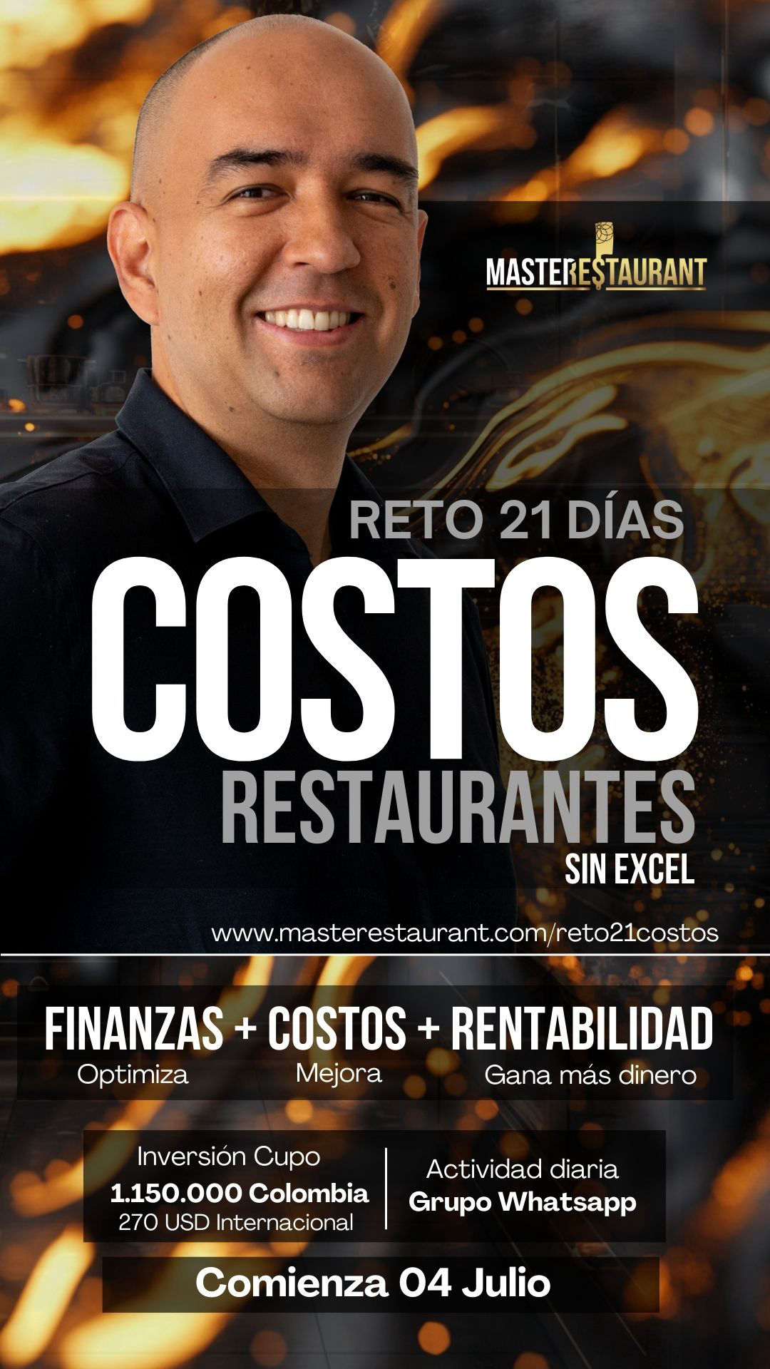 Reto intensivo de 21 días de COSTOS y FINANZAS para Restaurantes
