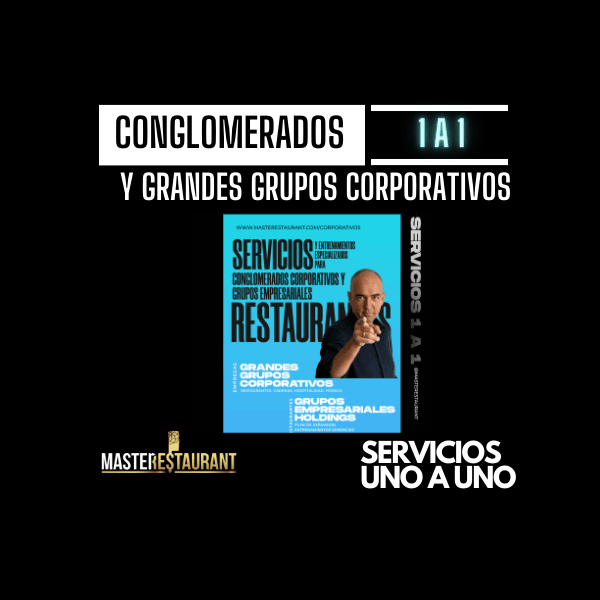 Servicios, entrenamiento, consultoría, bootcamps ejecutivos, eventos y acompañamientos privados para grupos empresariales, conglomeraros corporativos, cadenas, holdings de restaurantes, dark kitchens, foodtech’s y negocios gastronómicos.