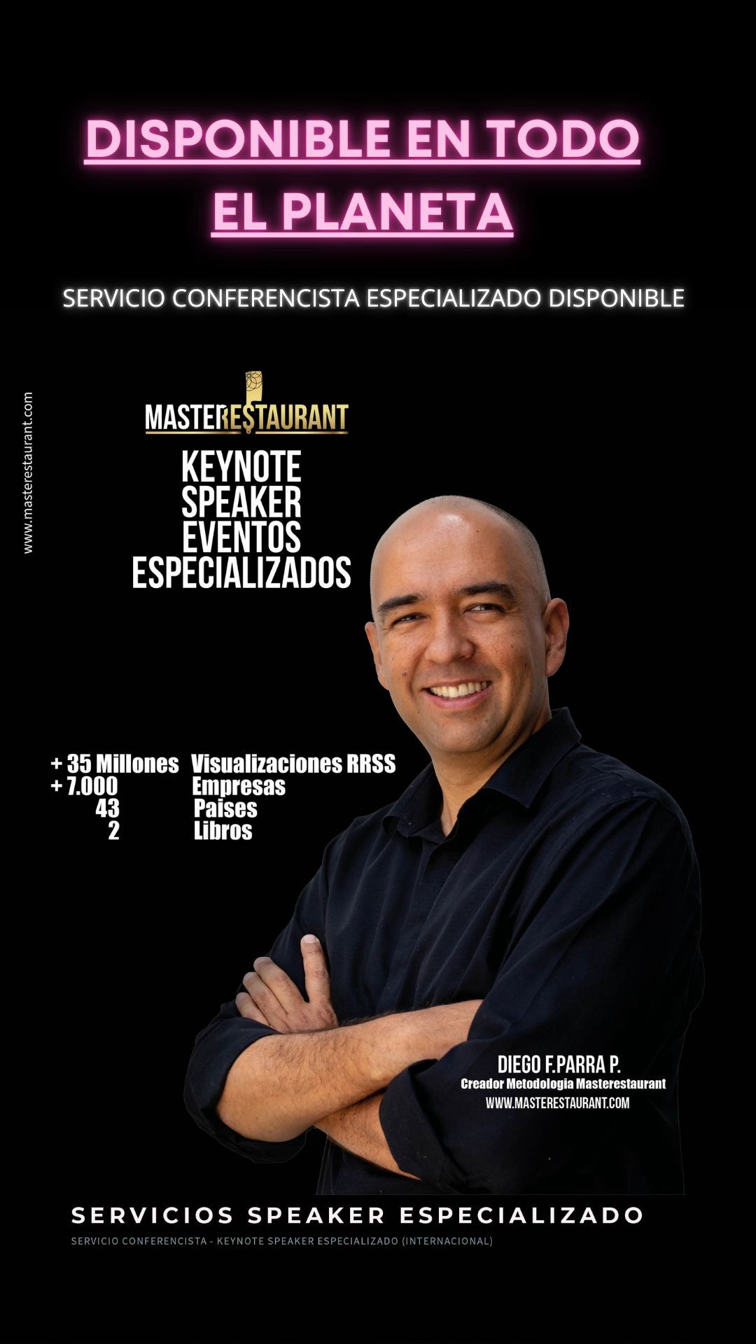 Keynote Speaker Restaurantes y negocios gastronómicos disponible INTERNACIONALMENTE