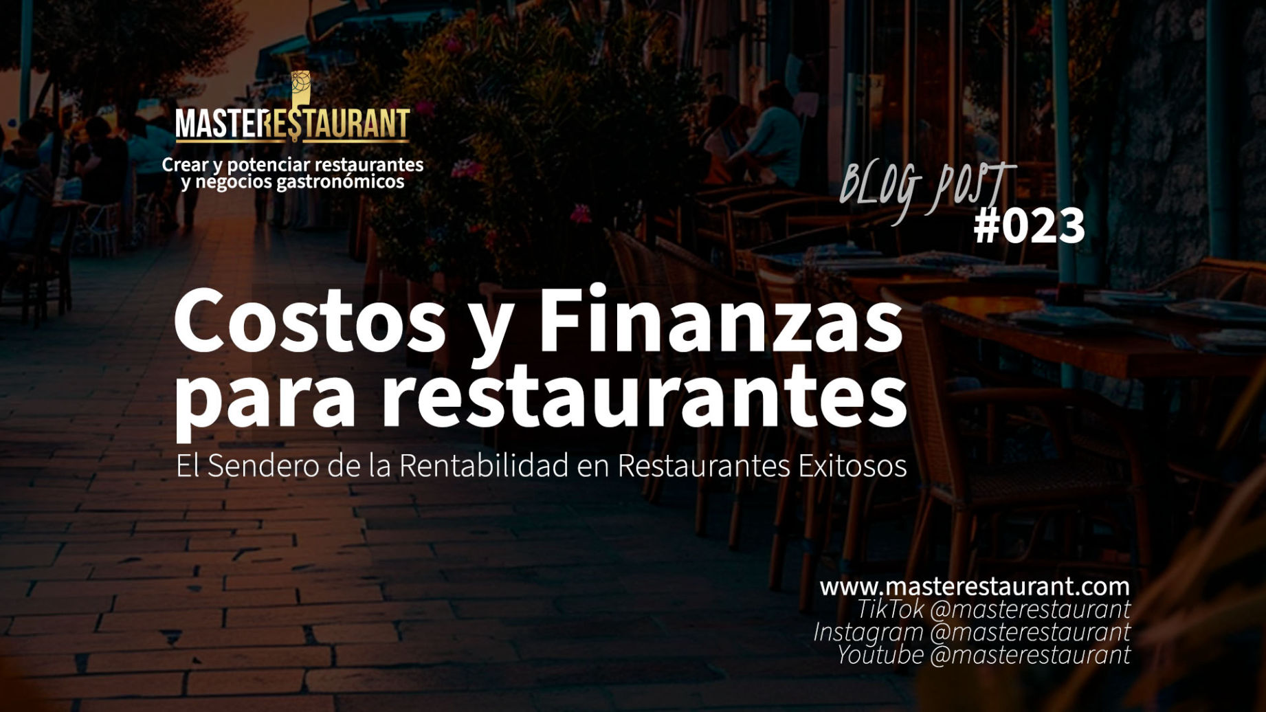 Costos y Finanzas para Restaurantes y Negocios gastronómicos MASTERESTAURANT