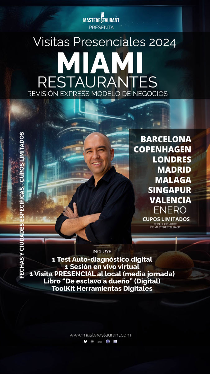 Visitas Presenciales MIAMI y ciudades cercanas - MASTERESTAURANT