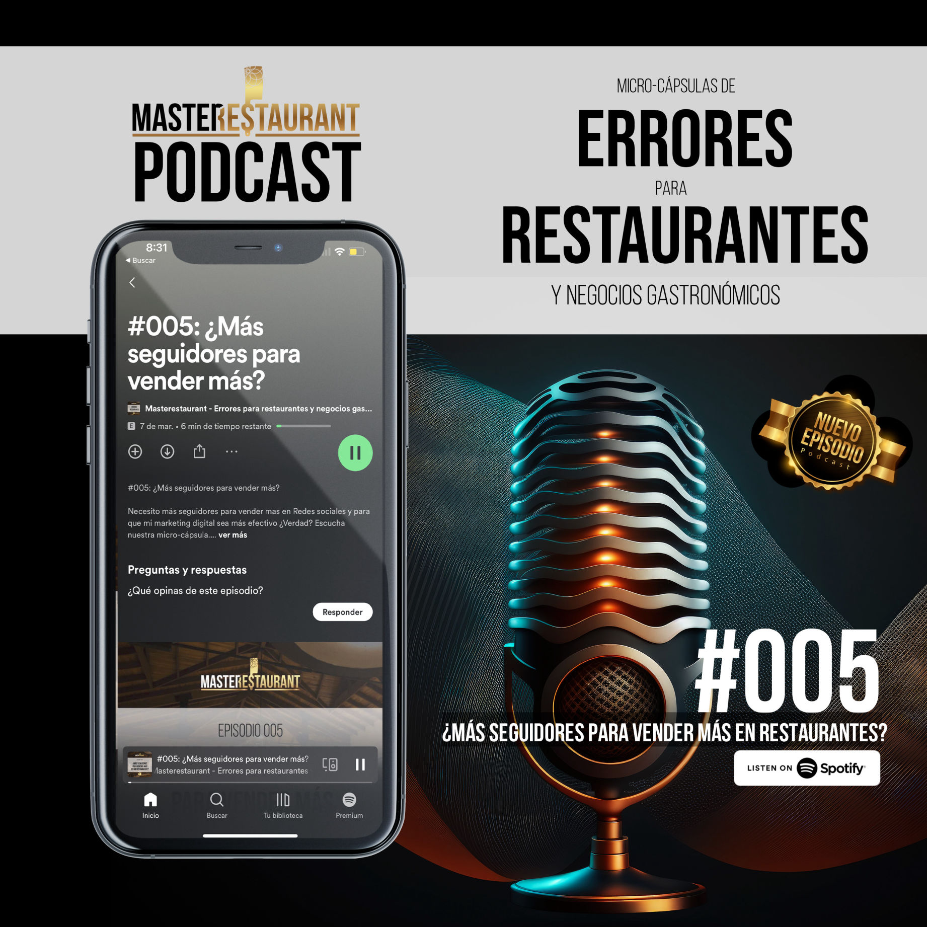 Masterestaurant - Episodio #005 Podcast Restaurantes - ¿Más seguidores para vender más en restaurantes?