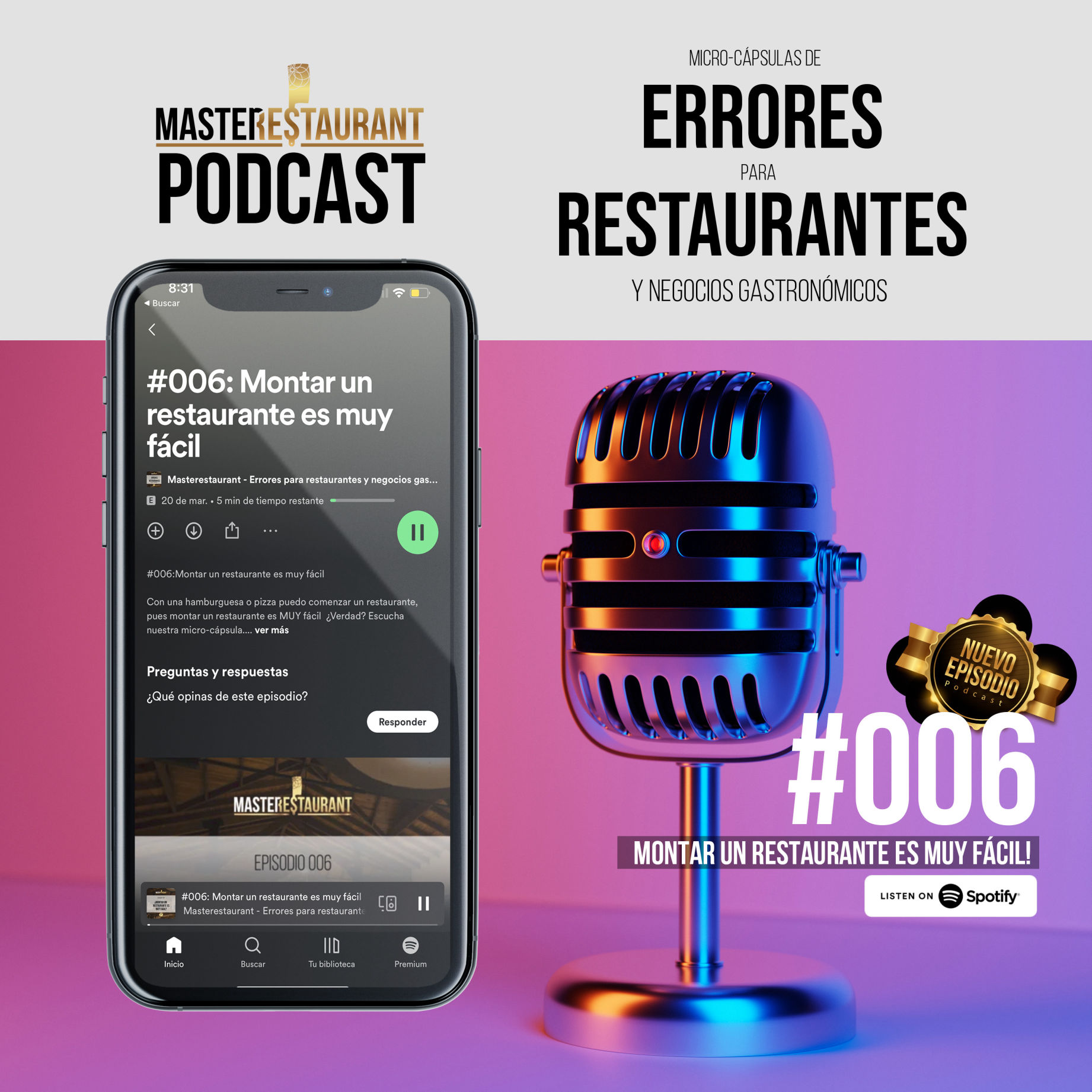 Masterestaurant - Episodio #006 Podcast Restaurantes - Montar y comenzar un restaurante es muy fácil!