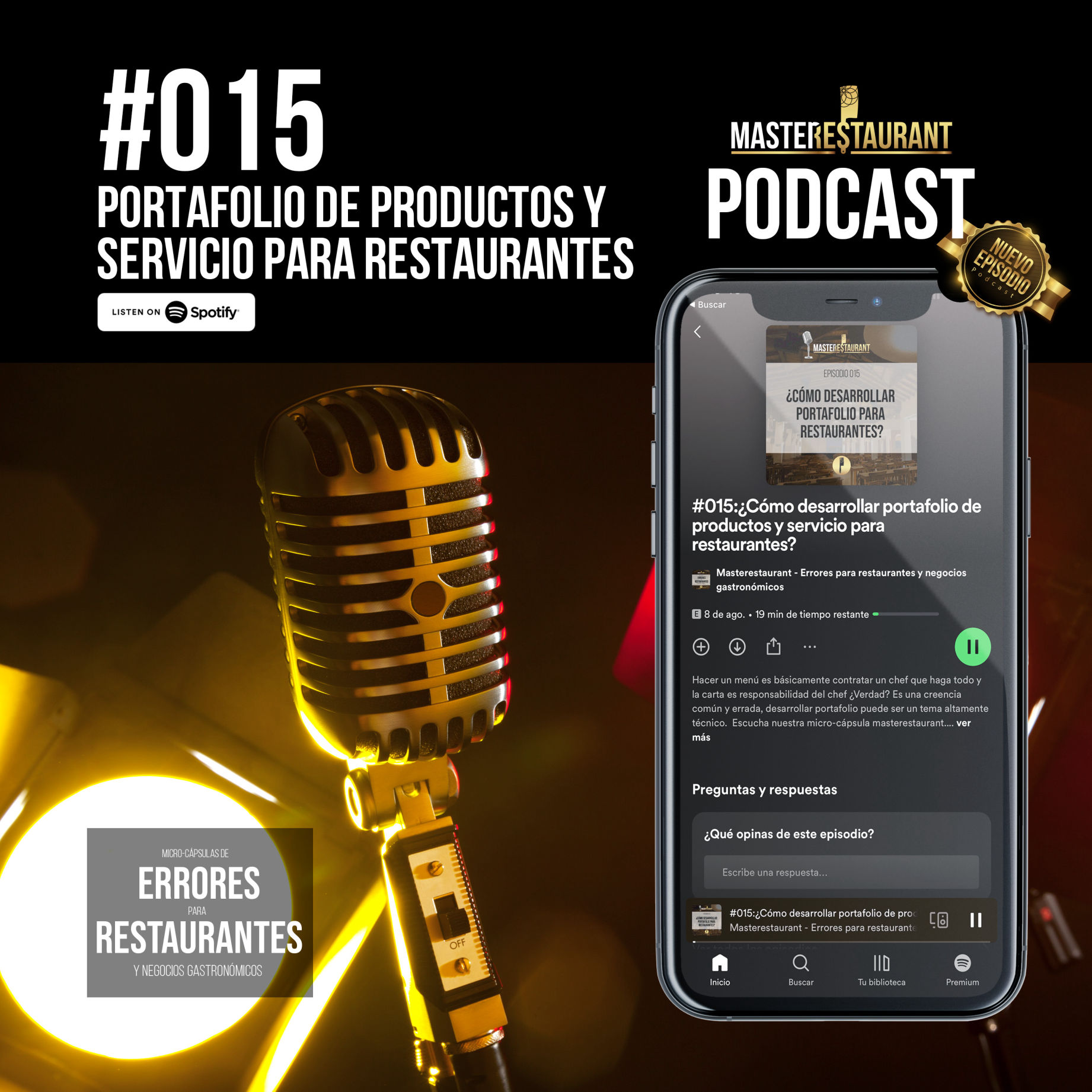 Masterestaurant - Episodio #015 Podcast Restaurantes - ¿Cómo desarrollar portafolio/carta/menú de productos y servicio para restaurantes?