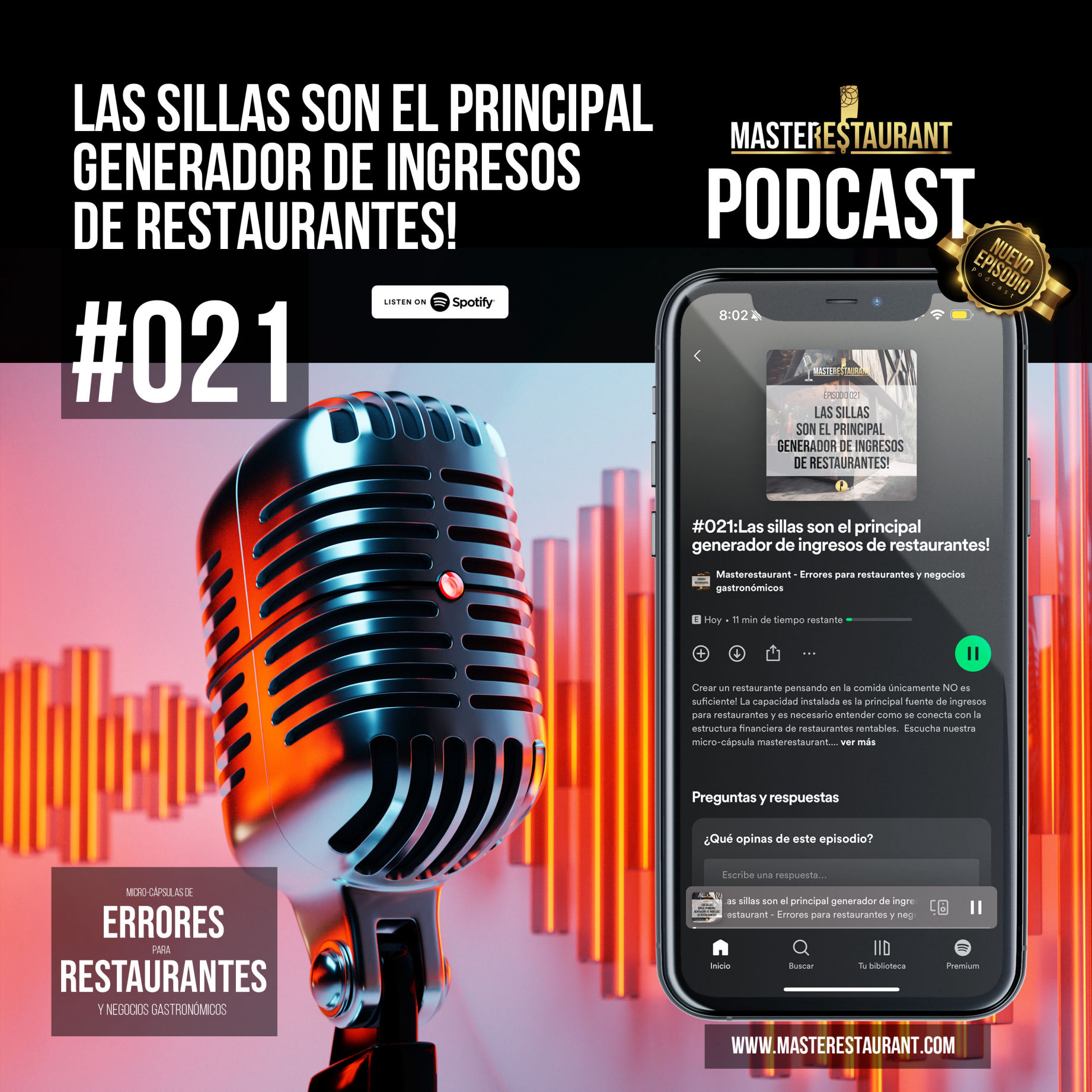 Masterestaurant - Episodio #021 Podcast Restaurantes - Las sillas son el principal generador de ingresos de restaurantes!