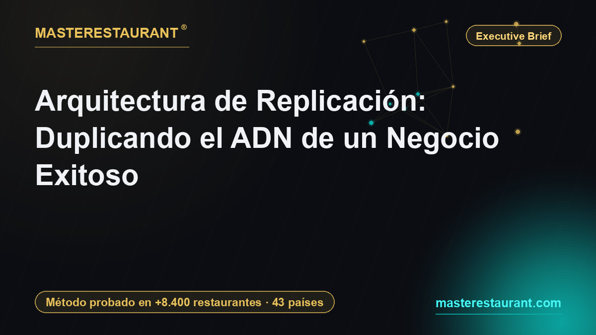 Arquitectura de Replicación: Duplicando el ADN de un Negocio Exitoso — Masterestaurant