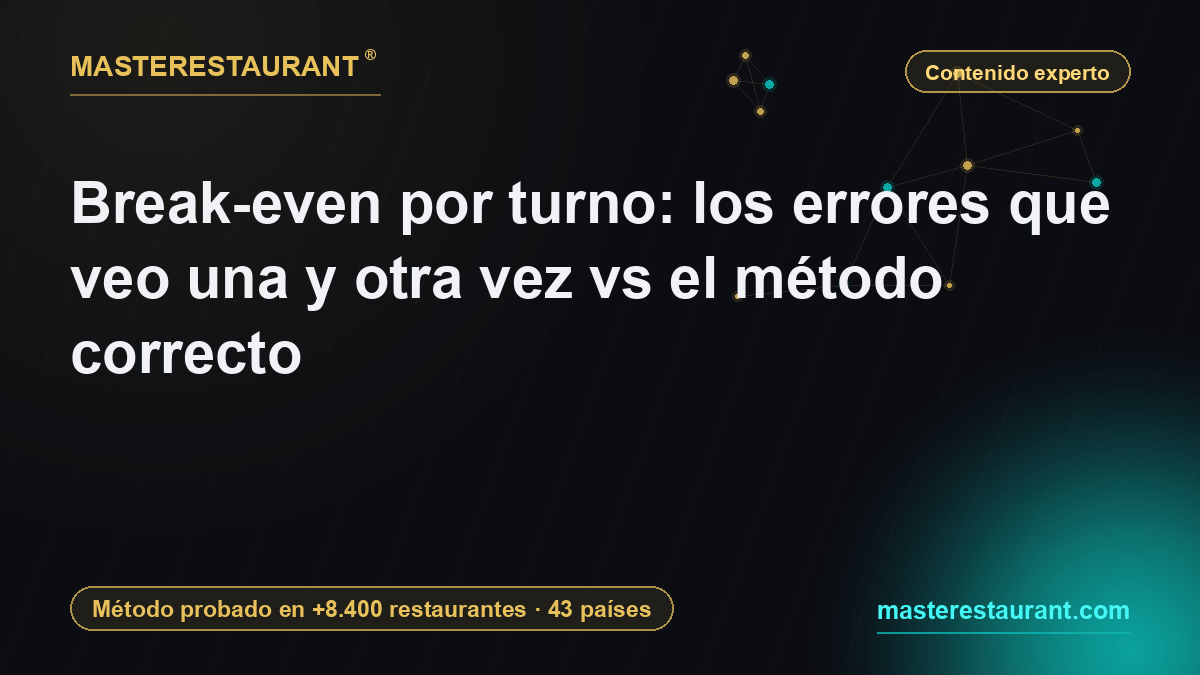 Break-even per shift: the mistakes I see again and again vs the right method — Masterestaurant