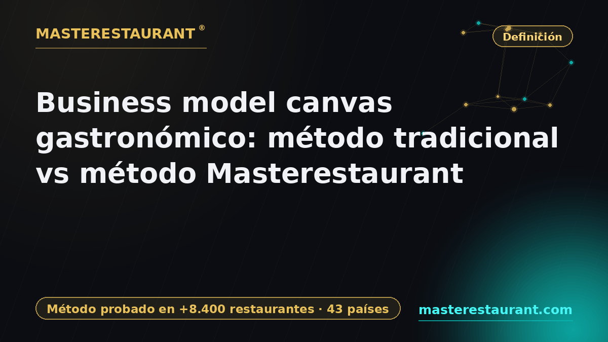 Gastronomic business model canvas: traditional method vs Masterestaurant method — Masterestaurant