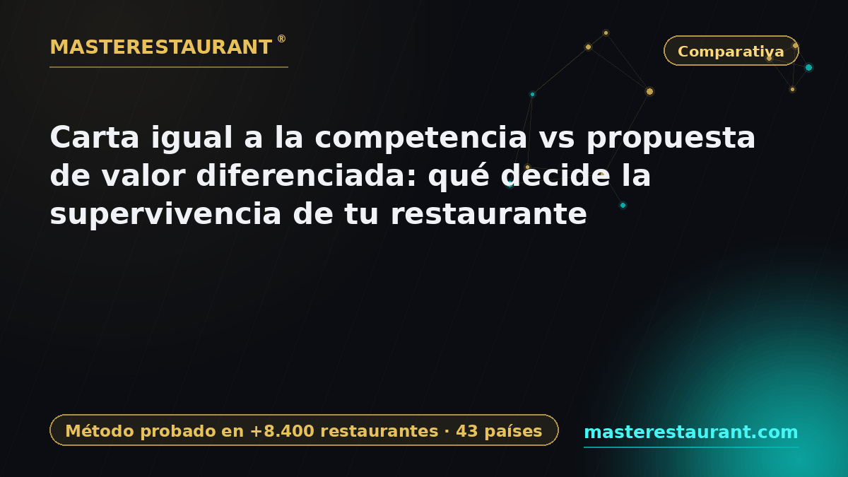Menu just like the competition vs differentiated value proposition: what decides your restaurant's survival — Masterestaurant