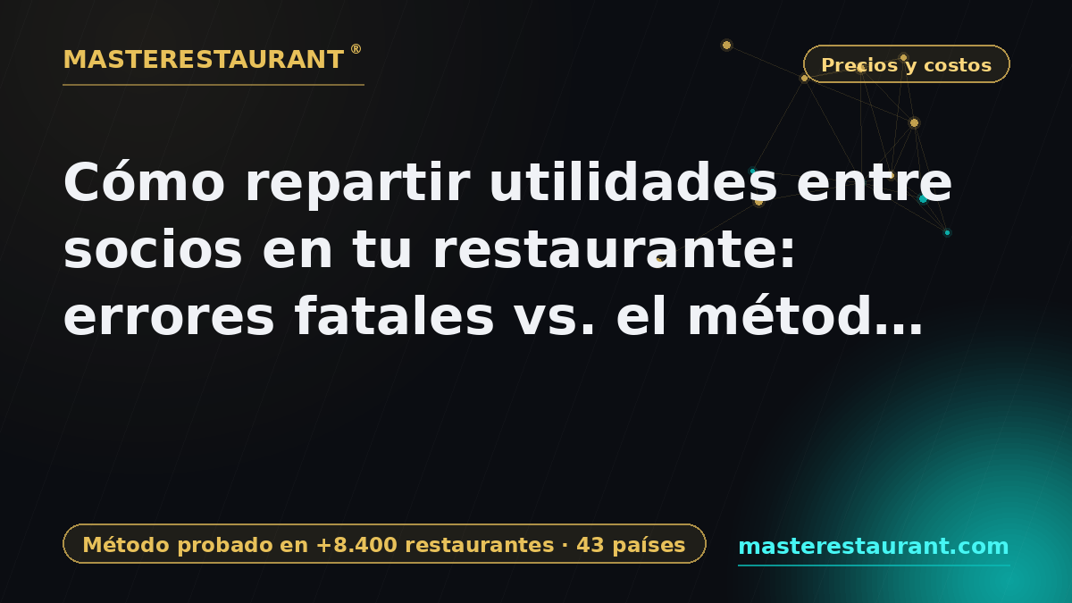 How to Split Profits Between Restaurant Partners: Fatal Mistakes vs. the Right Method — Masterestaurant