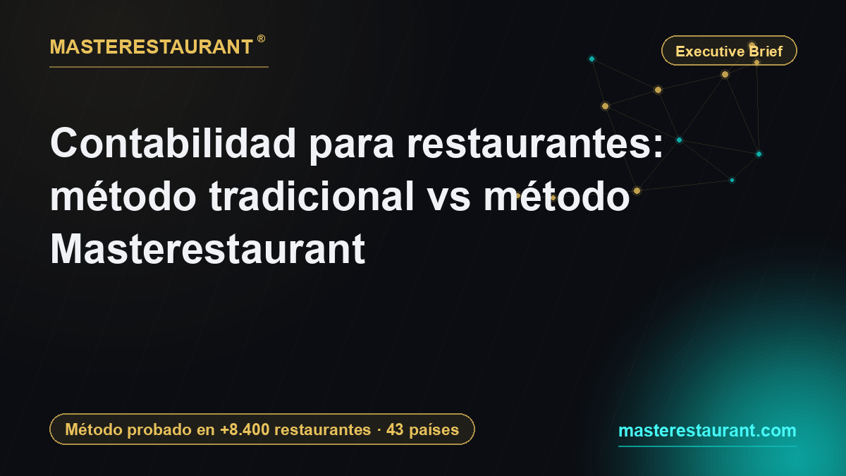 Contabilidad para restaurantes: método tradicional vs método Masterestaurant — Masterestaurant