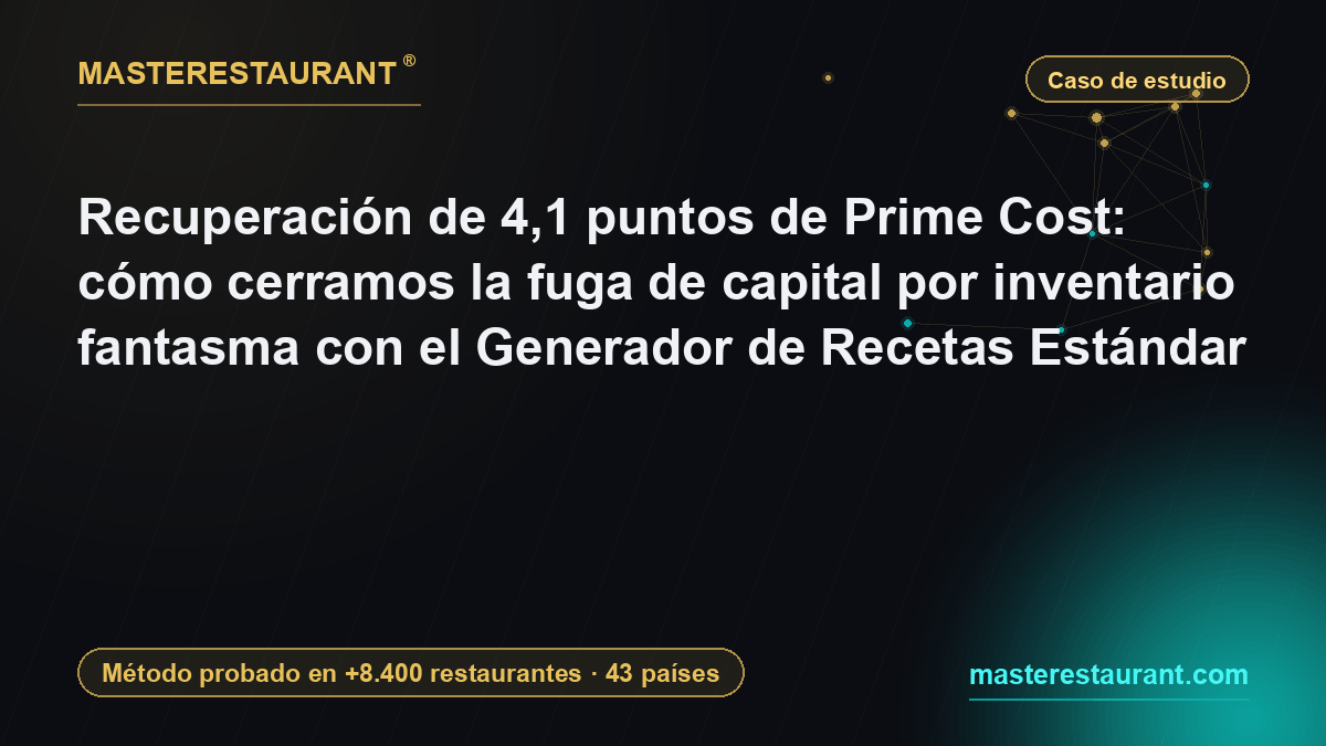 Recuperación de 4,1 puntos de Prime Cost: cómo cerramos la fuga de capital por inventario fantasma con el Generador de Recetas Estándar — Masterestaurant