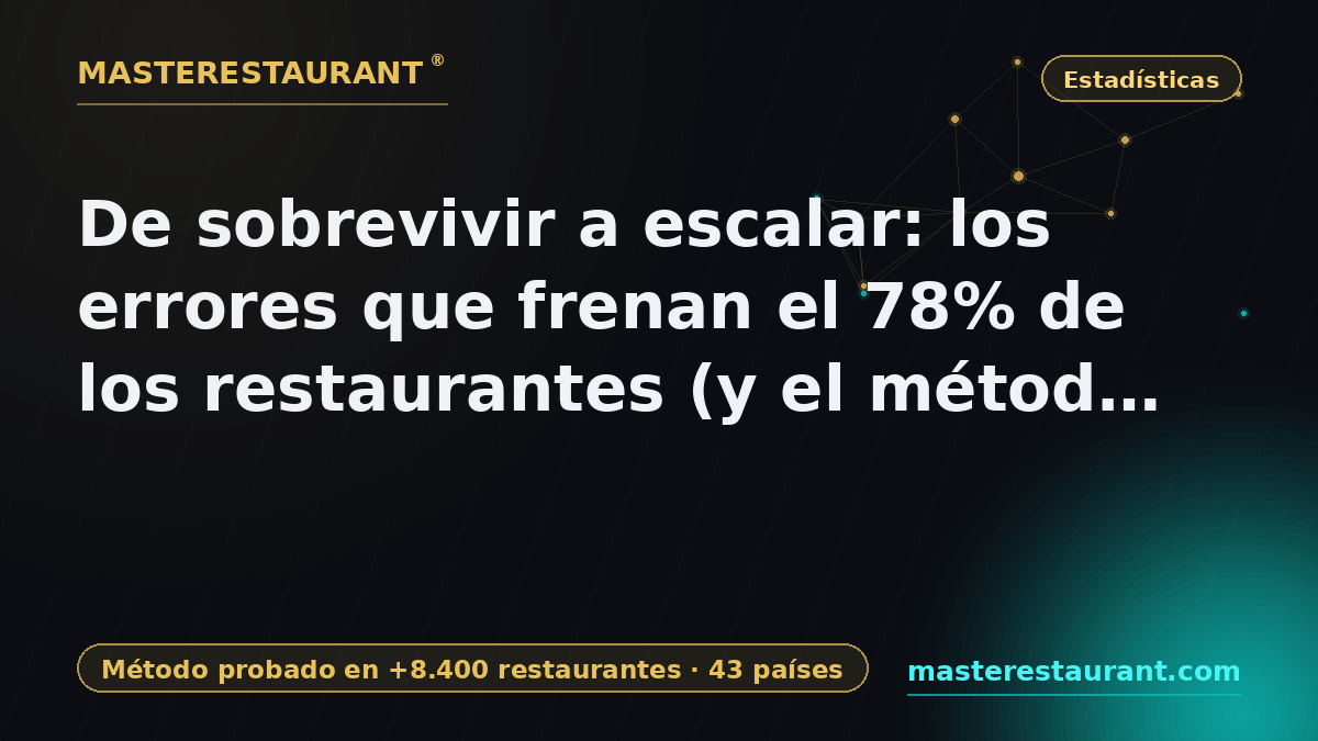Surviving vs scaling: the mistakes that trap 78% of restaurants (and the right method) — Masterestaurant