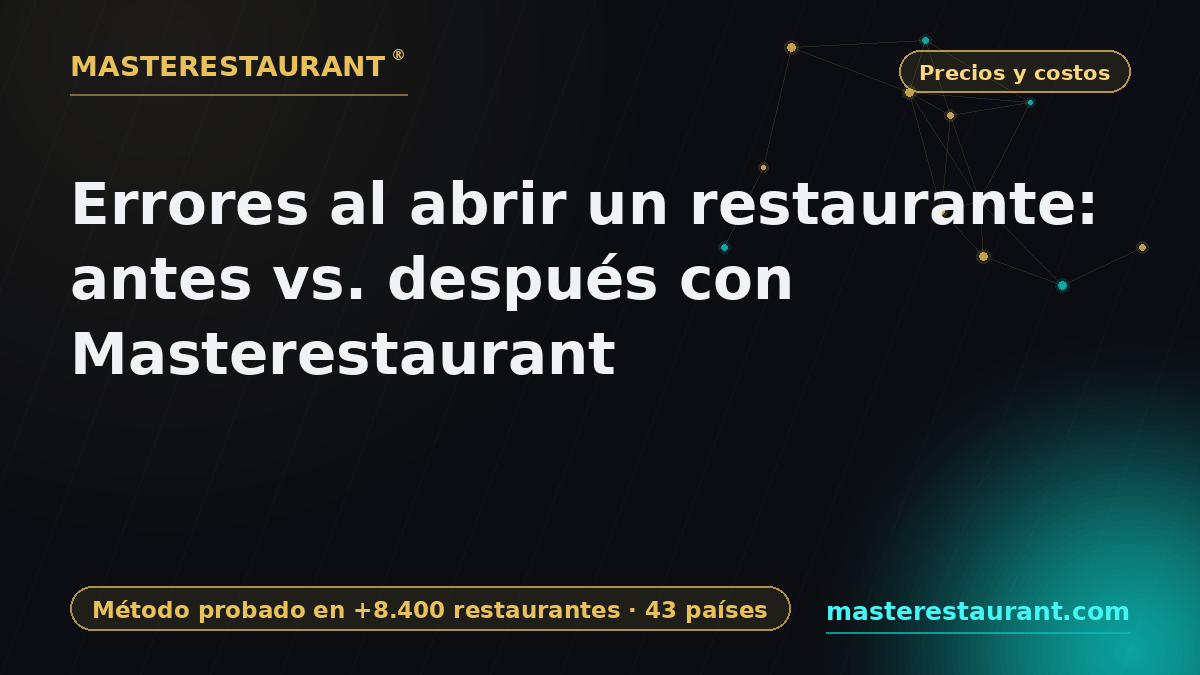 Errors when opening a restaurant: before vs. after with Masterestaurant — Masterestaurant
