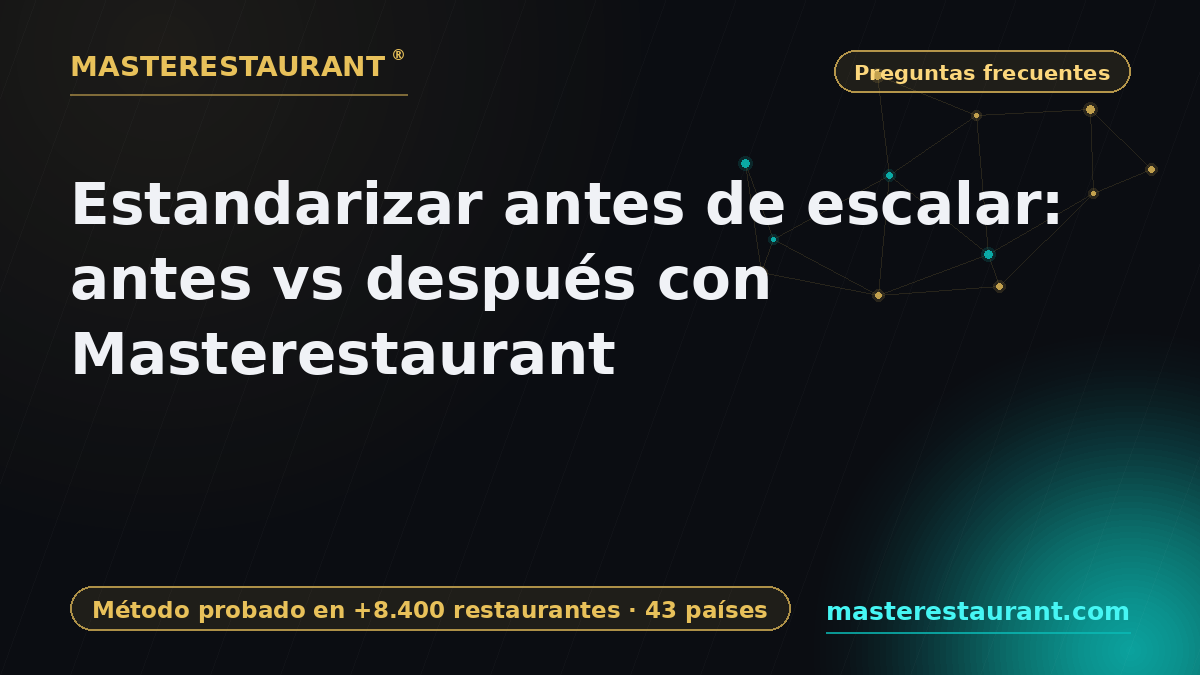 Standardize Before You Scale: Before vs After with Masterestaurant — Masterestaurant