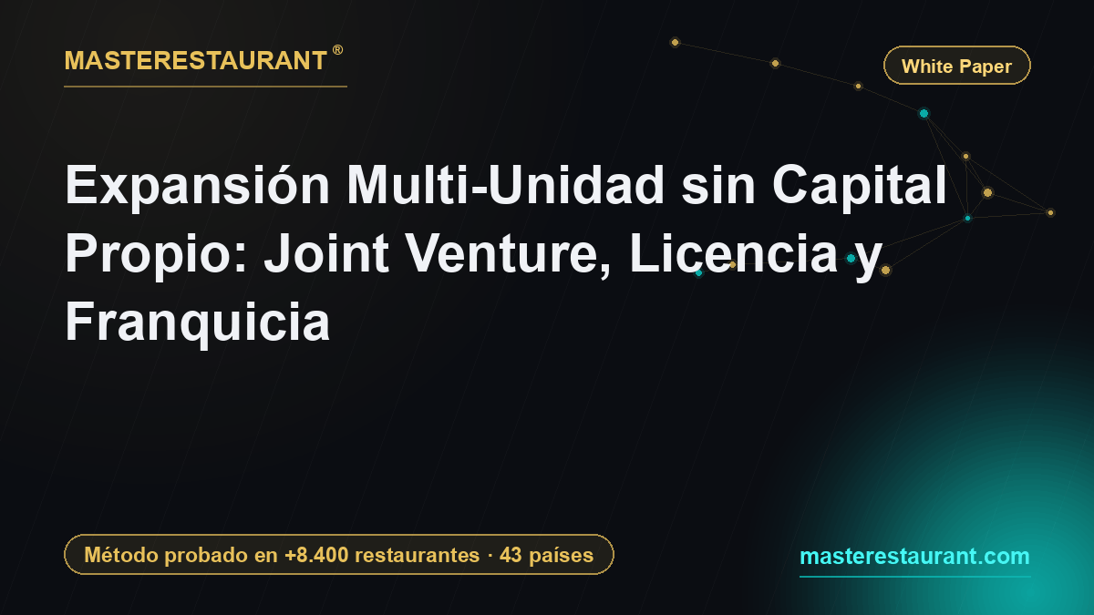 Expansión Multi-Unidad sin Capital Propio: Joint Venture, Licencia y Franquicia — Masterestaurant