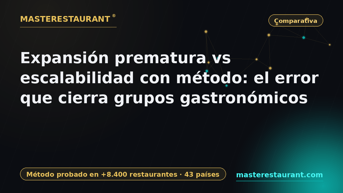 Premature expansion vs methodical scalability: the mistake that closes restaurant groups — Masterestaurant