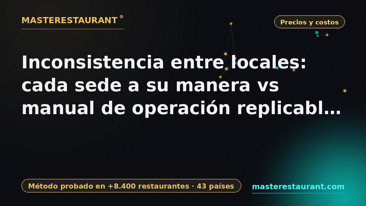 Inconsistency between locations: each site its own way vs replicable operations manual (2026 pricing) — Masterestaurant