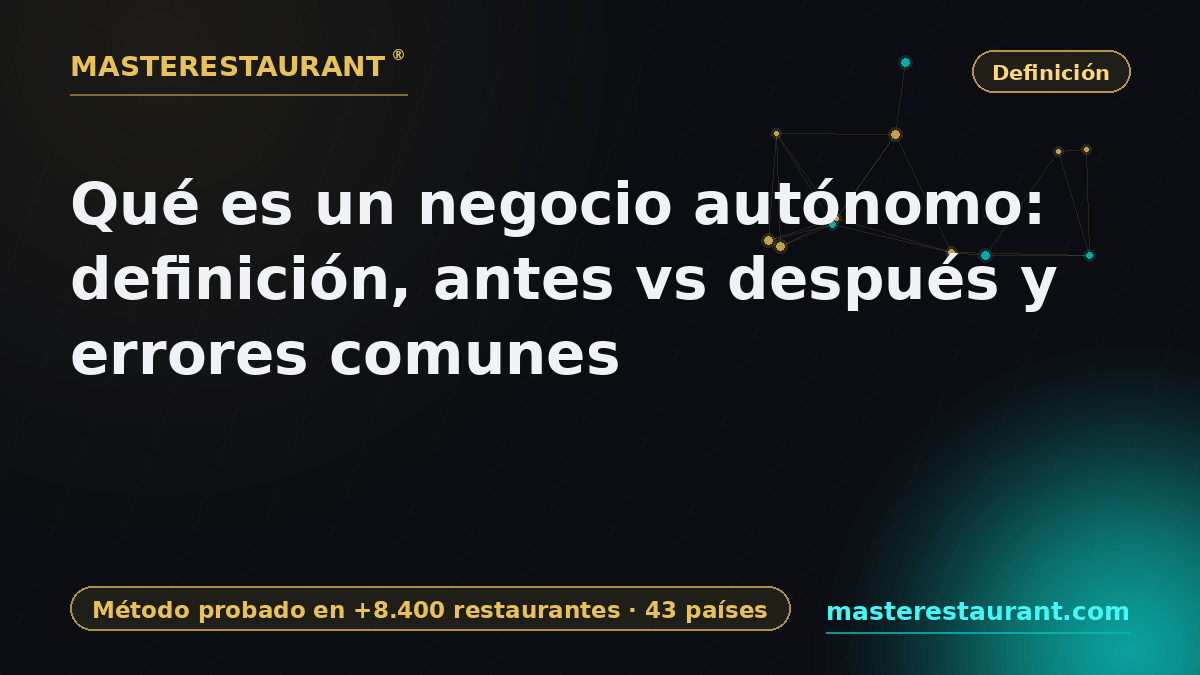 What Is an Autonomous Business? Definition, Before vs After (2026) — Masterestaurant