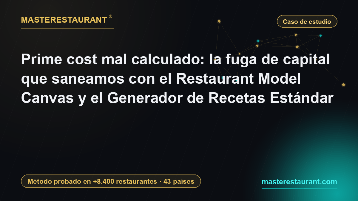 Miscalculated prime cost: the capital leak we fixed with the Restaurant Model Canvas and the Standard Recipe Generator — Masterestaurant