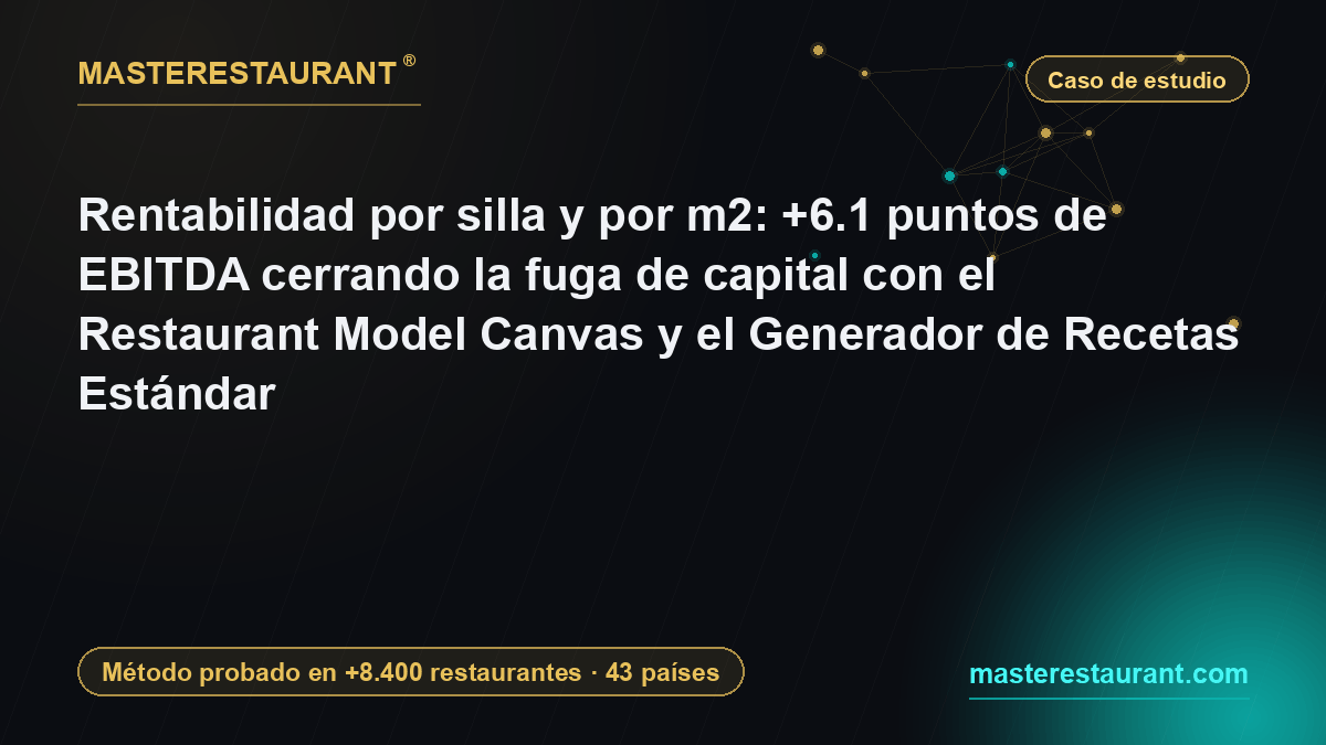 Rentabilidad por silla y por m2: +6.1 puntos de EBITDA cerrando la fuga de capital con el Restaurant Model Canvas y el Generador de Recetas Estándar — Masterestaurant
