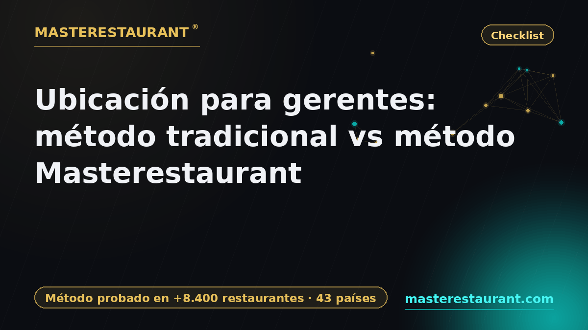 Location for restaurant managers: traditional method vs Masterestaurant method — Masterestaurant
