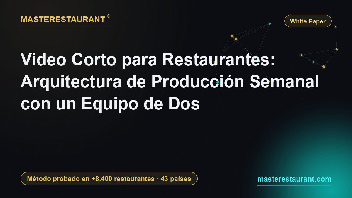 Video Corto para Restaurantes: Arquitectura de Producción Semanal con un Equipo de Dos — Masterestaurant