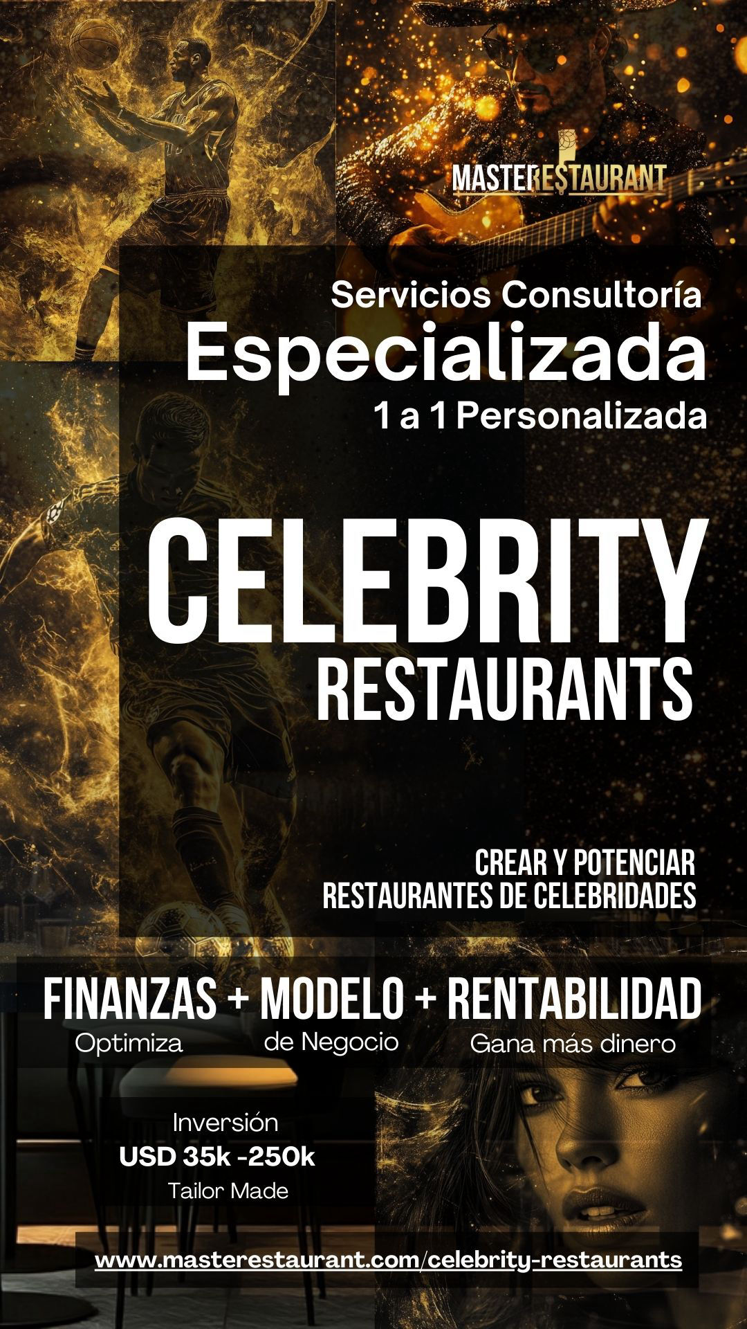 Servicios, entrenamiento, consultoría, bootcamps, eventos y acompañamientos privados para celebrity restaurants, restaurantes de famosos, restaurantes de celebridades, restaurantes temáticos, foodtech’s y negocios gastronómicos. ECUADOR