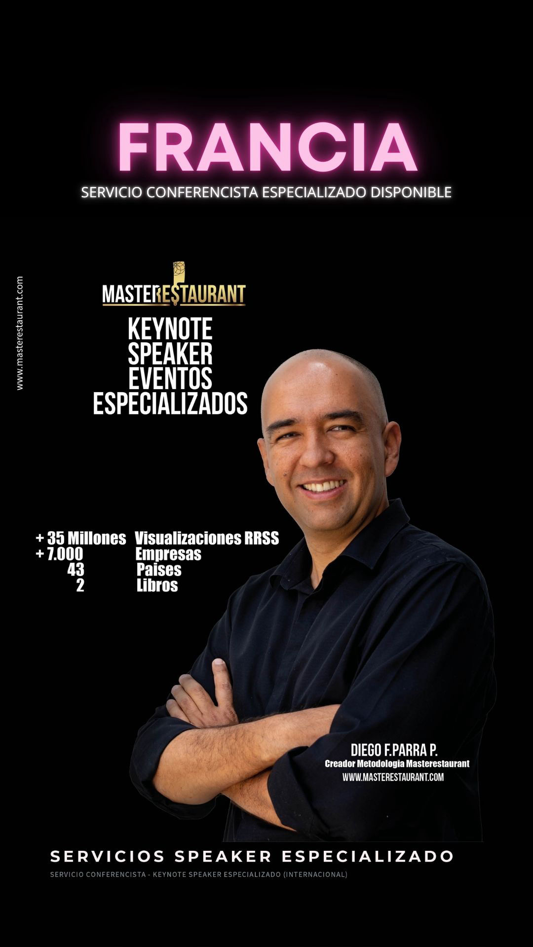 Keynote Speaker Restaurantes y negocios gastronómicos disponible para FRANCIA