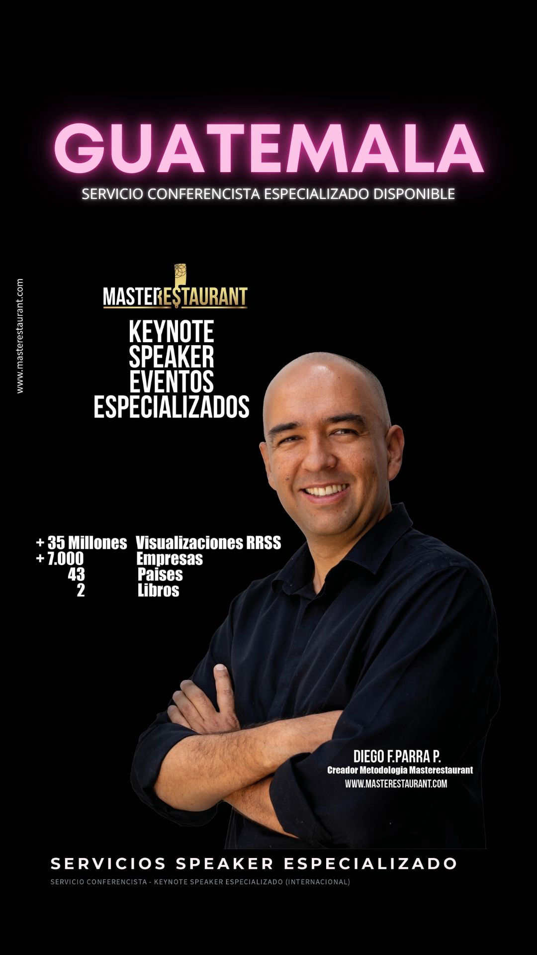 Keynote Speaker Restaurantes y negocios gastronómicos disponible para GUATEMALA