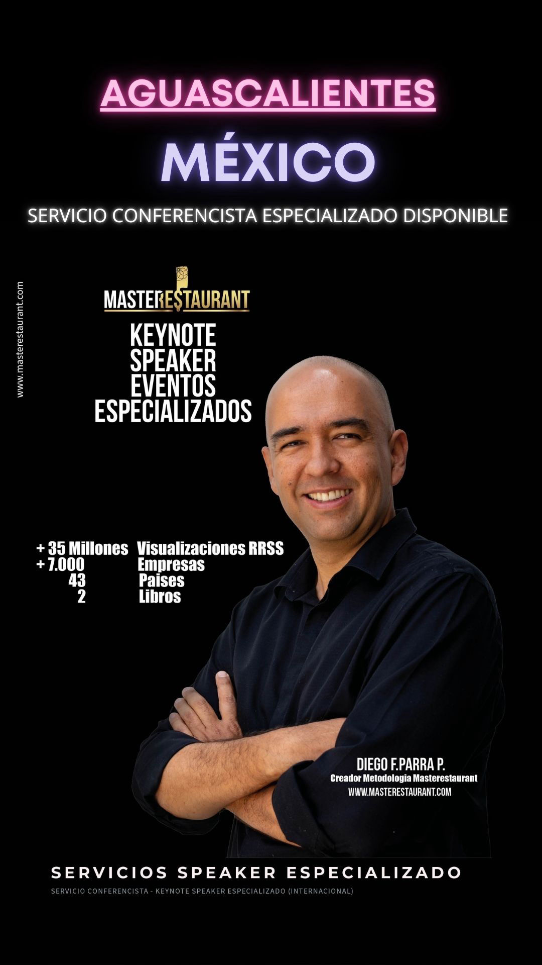 Keynote Speaker Restaurantes y negocios gastronómicos disponible para AGUASCALIENTES (MÉXICO)