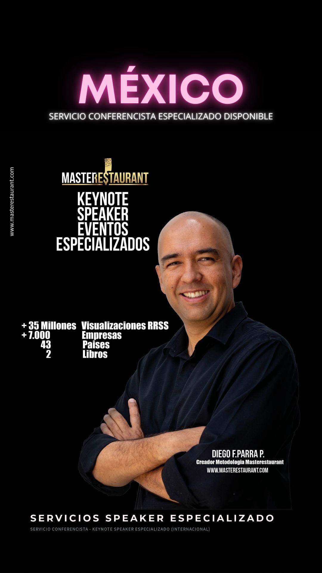 Keynote Speaker Restaurantes y negocios gastronómicos disponible para MÉXICO