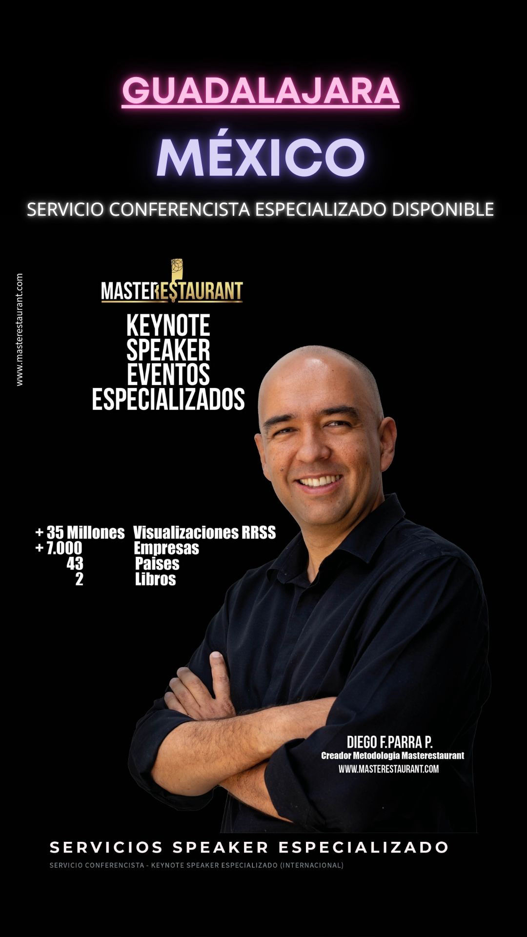 Keynote Speaker Restaurantes y negocios gastronómicos disponible para GUADALAJARA (MÉXICO)