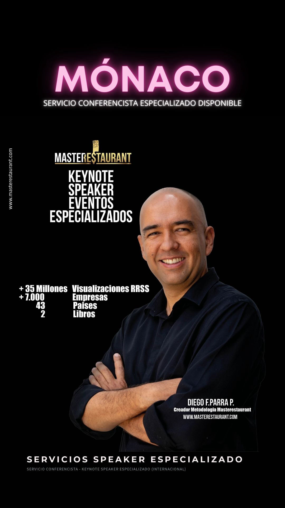 Keynote Speaker Restaurantes y negocios gastronómicos disponible para MÓNACO 