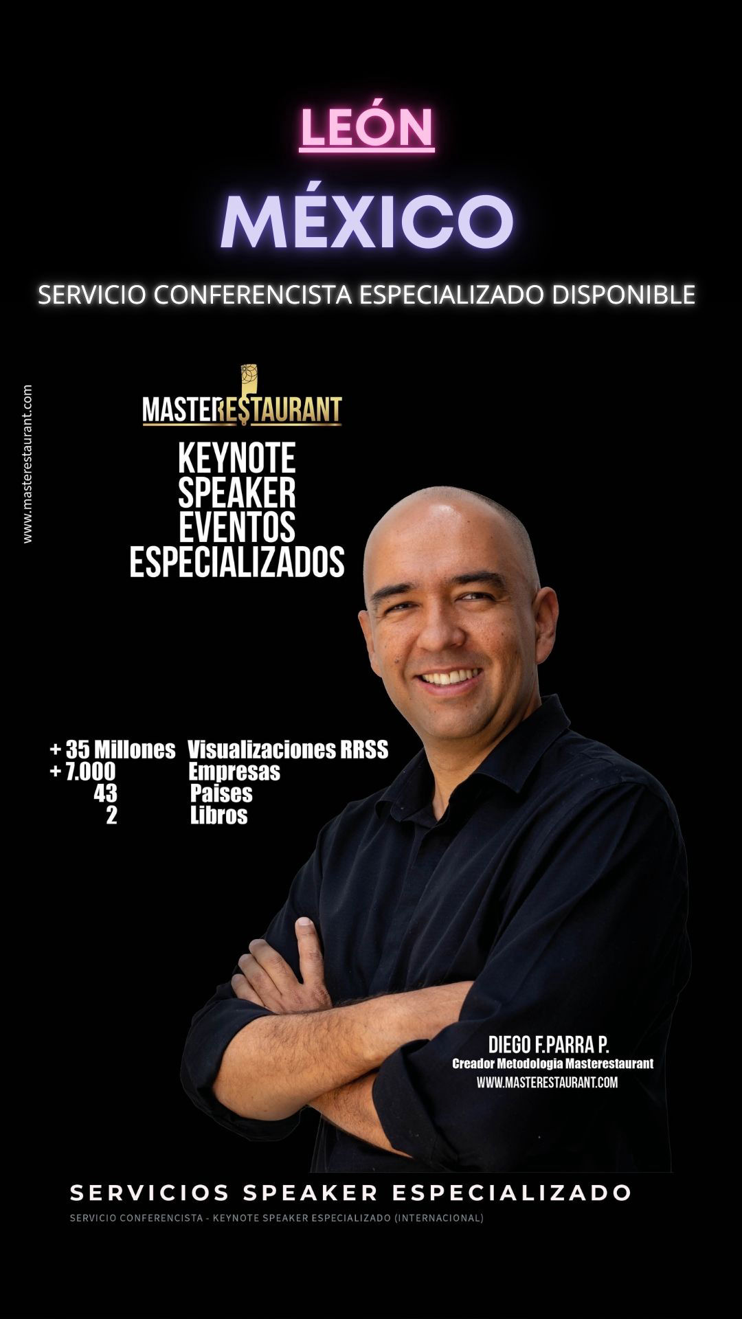 Keynote Speaker Restaurantes y negocios gastronómicos disponible para LEÓN (MÉXICO)