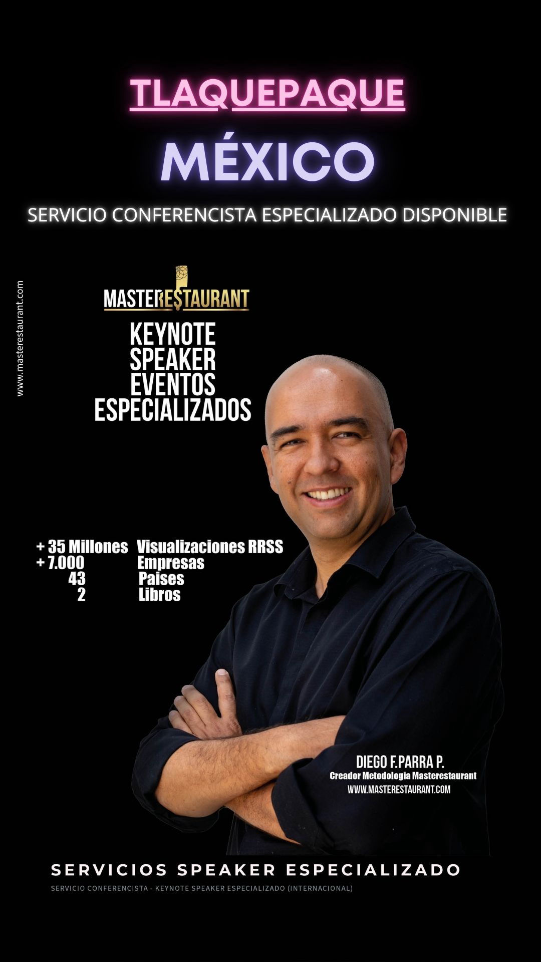 Keynote Speaker Restaurantes y negocios gastronómicos disponible para TLAQUEPAQUE (MÉXICO)