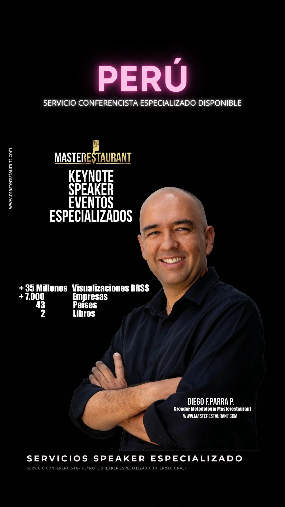 Keynote Speaker Restaurantes y negocios gastronómicos disponible para Perú