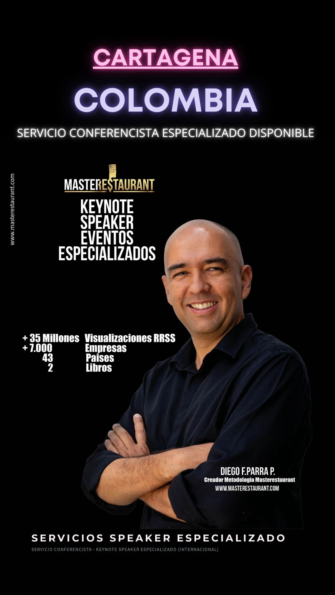 Keynote Speaker Restaurantes y negocios gastronómicos disponible para CARTAGENA (COLOMBIA)