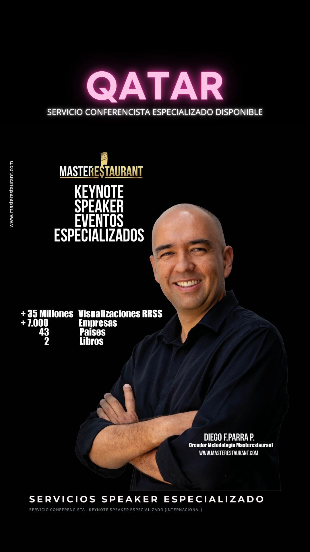 Keynote Speaker Restaurantes y negocios gastronómicos disponible para QATAR(CATAR)