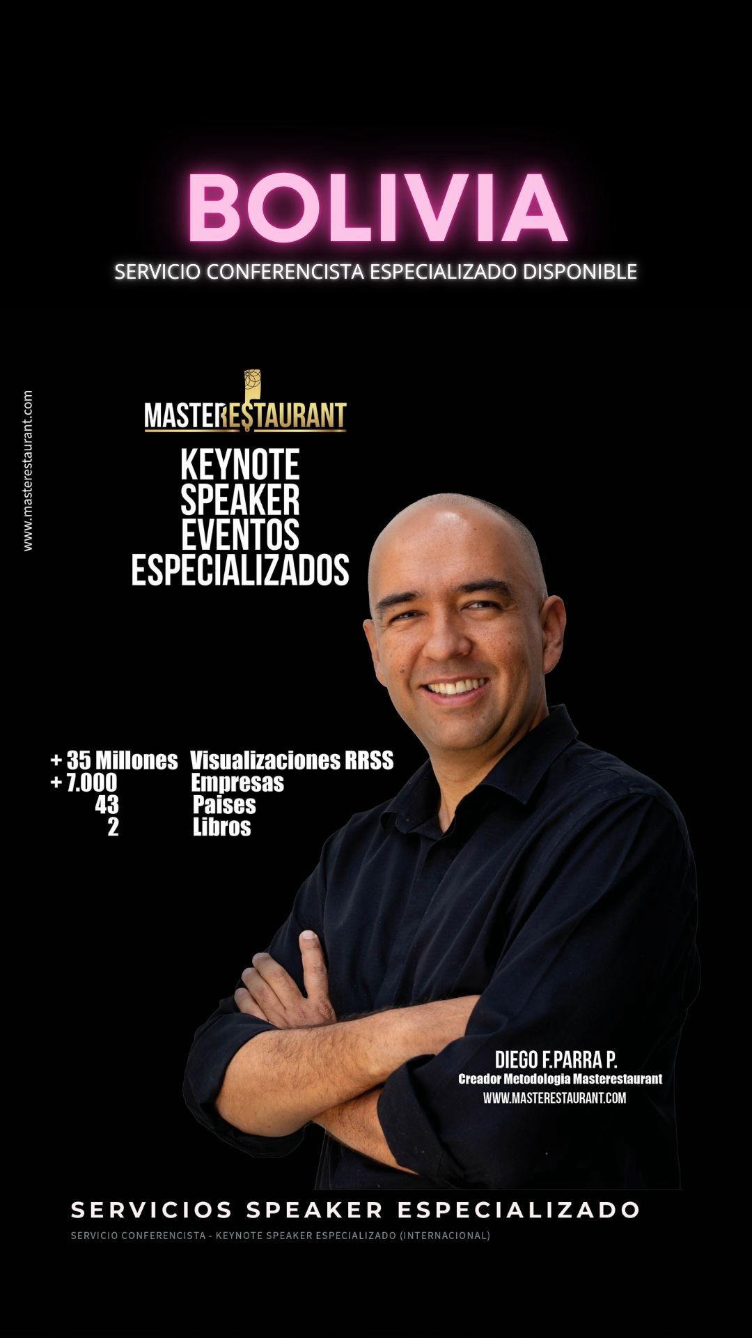 Keynote Speaker Restaurantes y negocios gastronómicos disponible para BOLIVIA