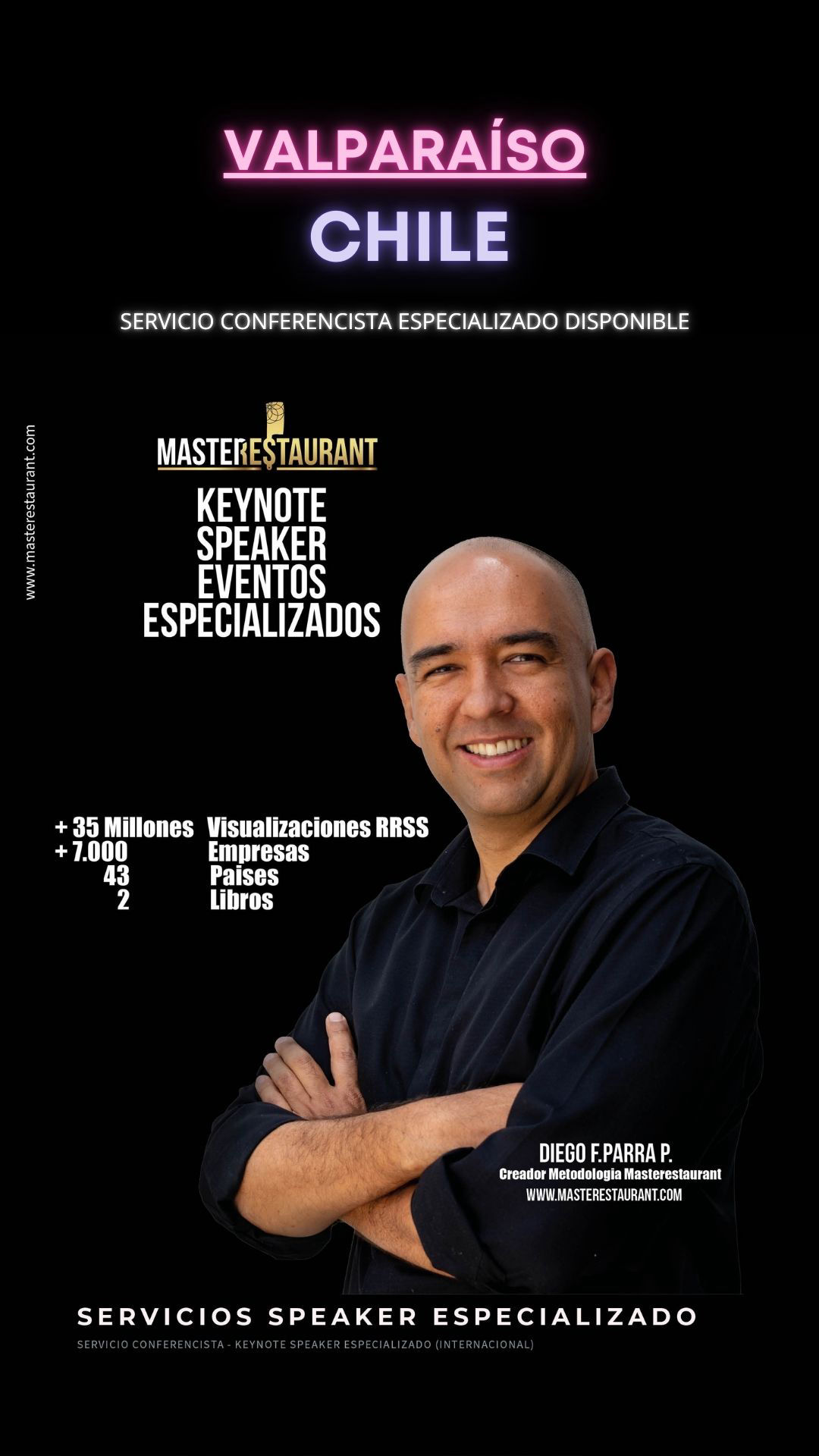 Keynote Speaker Restaurantes y negocios gastronómicos disponible para VALPARAÍSO (CHILE)