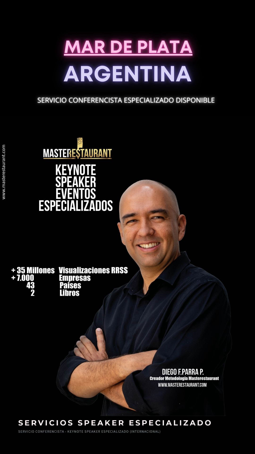 Keynote Speaker Restaurantes y negocios gastronómicos disponible para MAR DE PLATA(ARGENTINA)