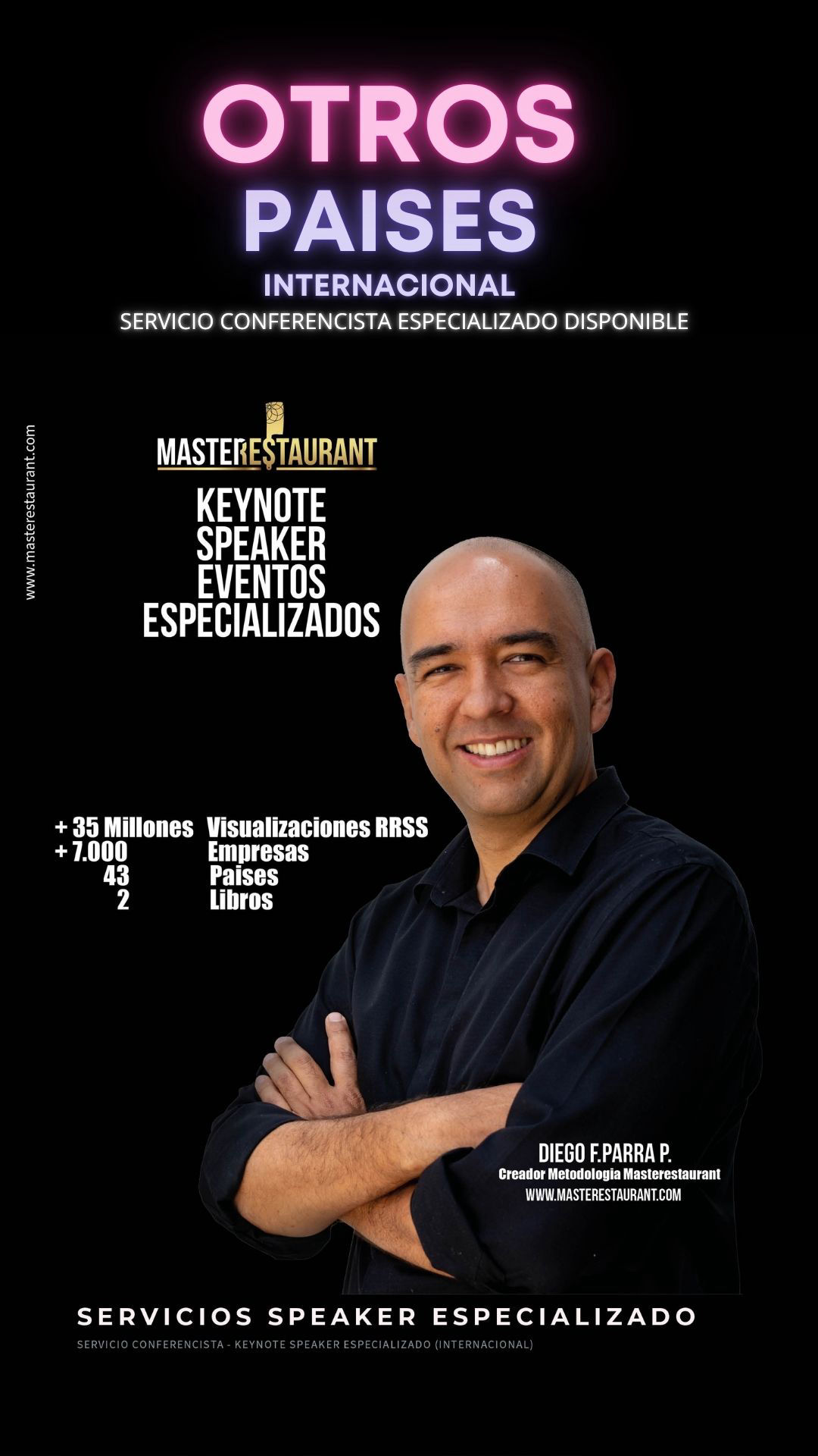 Keynote Speaker Restaurantes y negocios gastronómicos disponible para OTROS PAISES