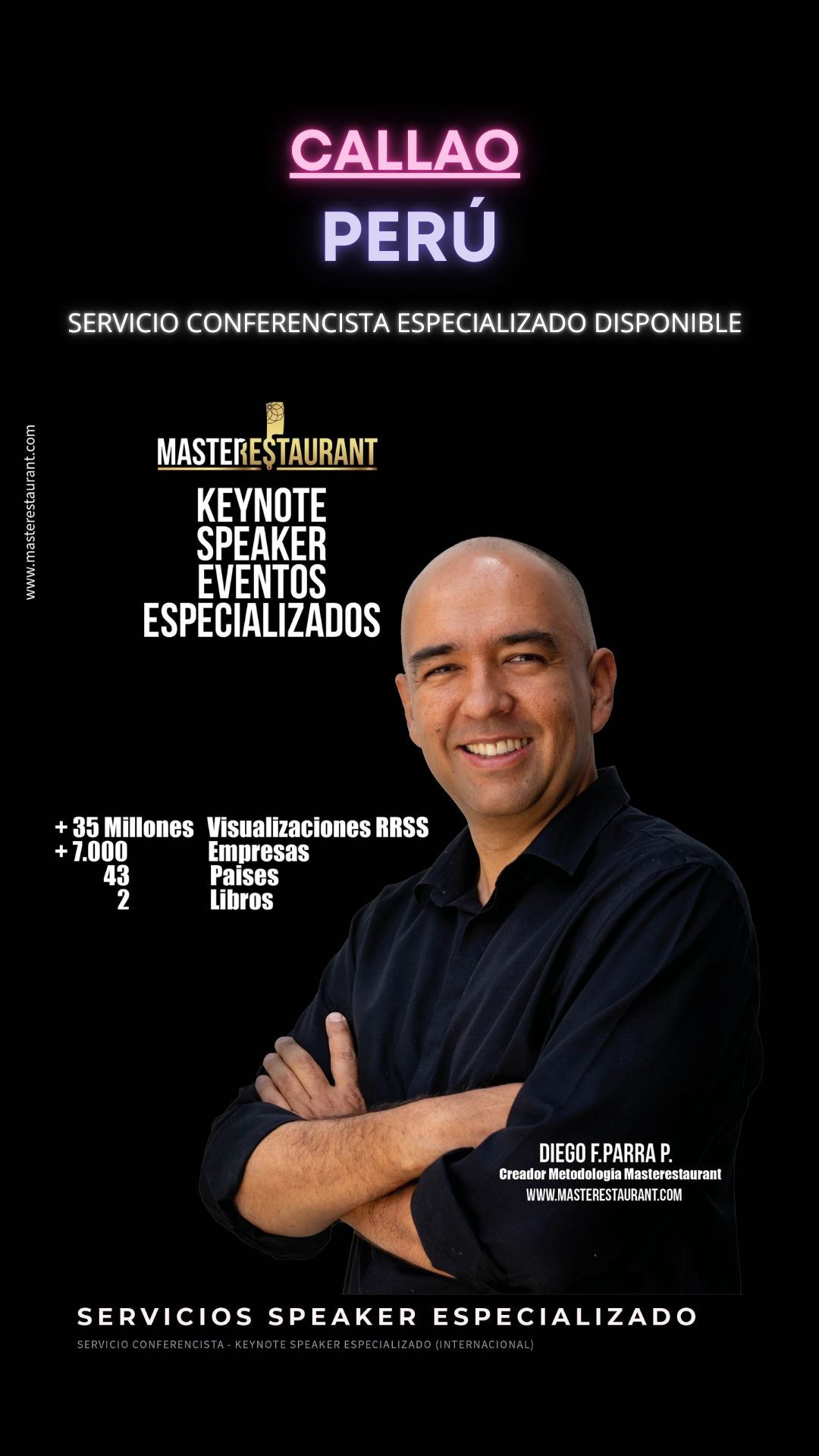 Keynote Speaker Restaurantes y negocios gastronómicos disponible para CALLAO (PERÚ)