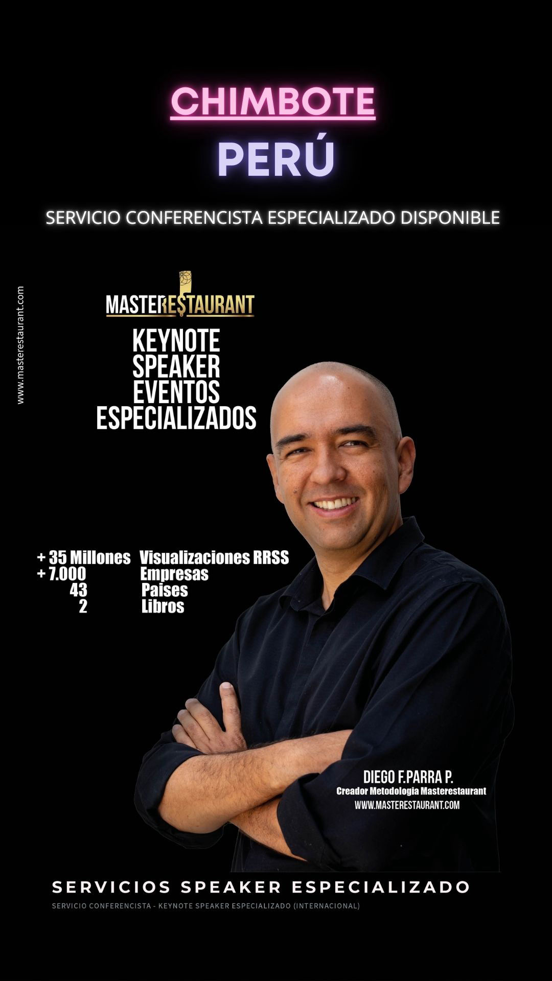 Keynote Speaker Restaurantes y negocios gastronómicos disponible para CHIMBOTE (PERÚ)