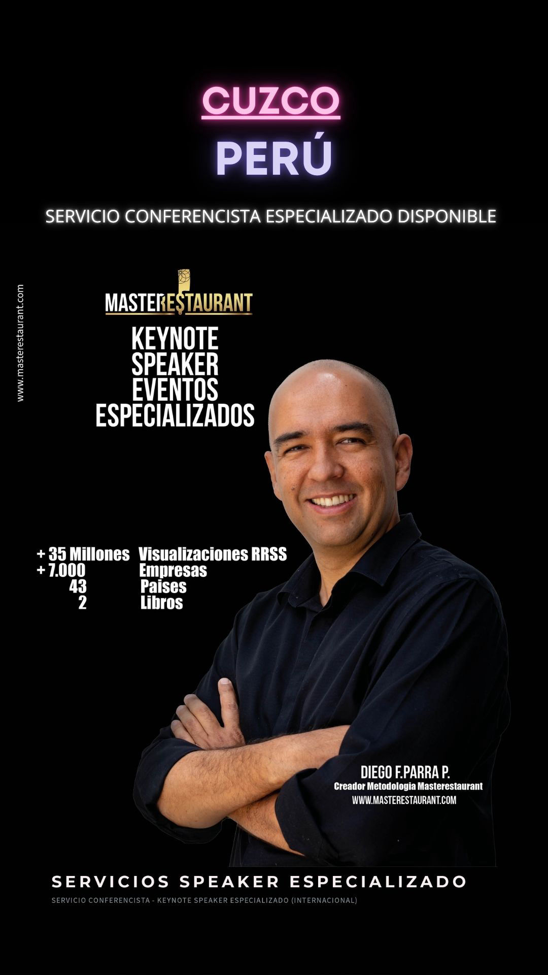 Keynote Speaker Restaurantes y negocios gastronómicos disponible para CUZCO (PERÚ)