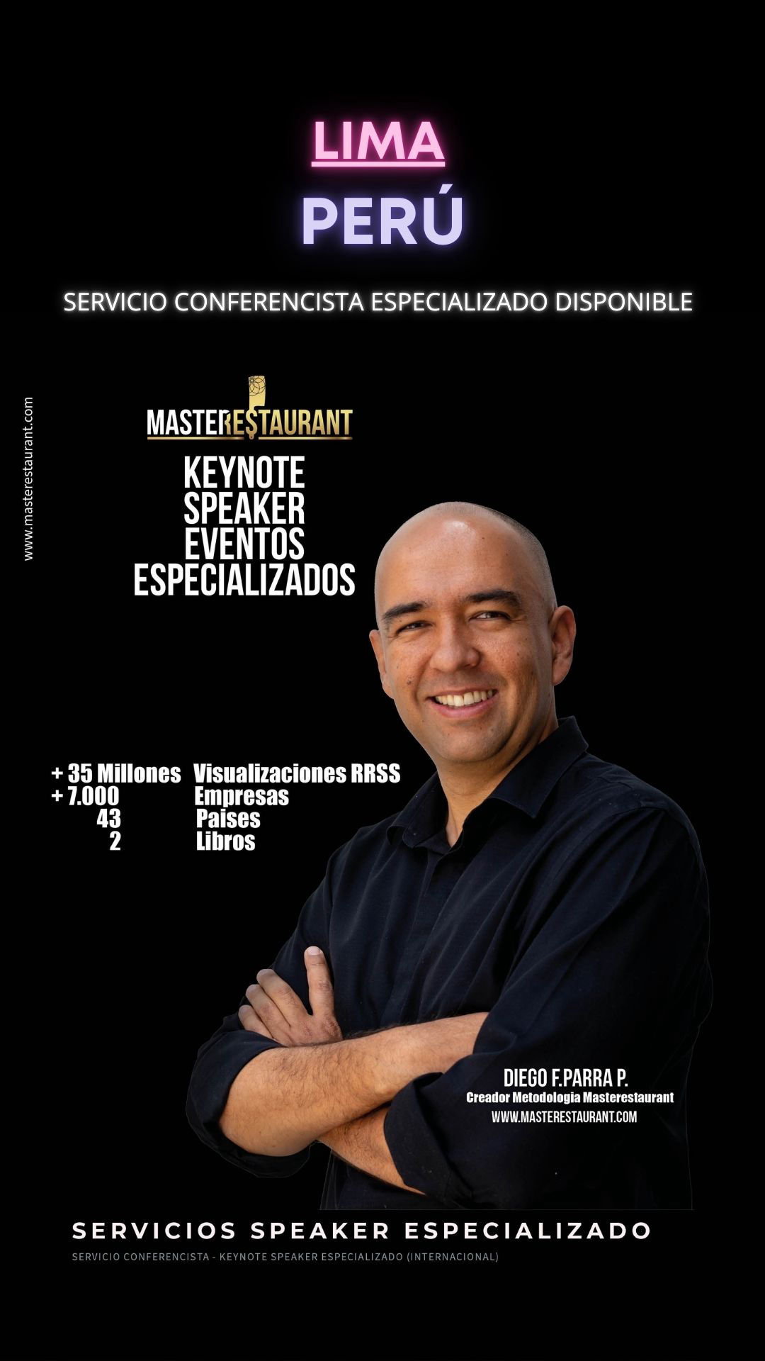Keynote Speaker Restaurantes y negocios gastronómicos disponible para LIMA (PERÚ)