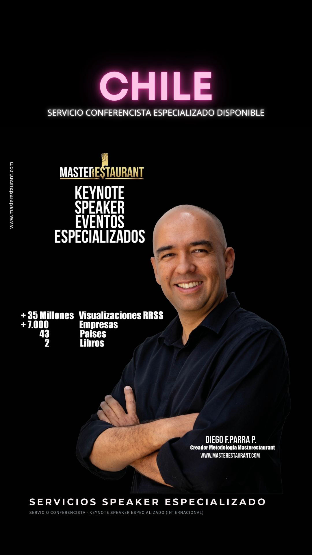 Keynote Speaker Restaurantes y negocios gastronómicos disponible para Chile